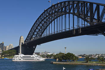 Cruising under the Sydney Harbour Bridge
